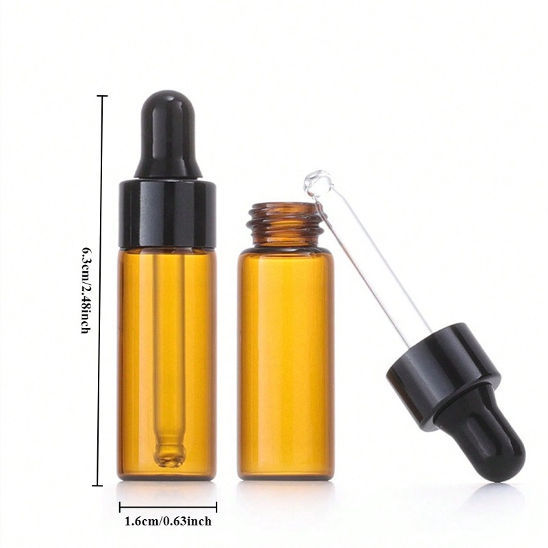 10pcs 5ml Amber Dropper Glass  - Juice Bottle Dropper 评论和价格