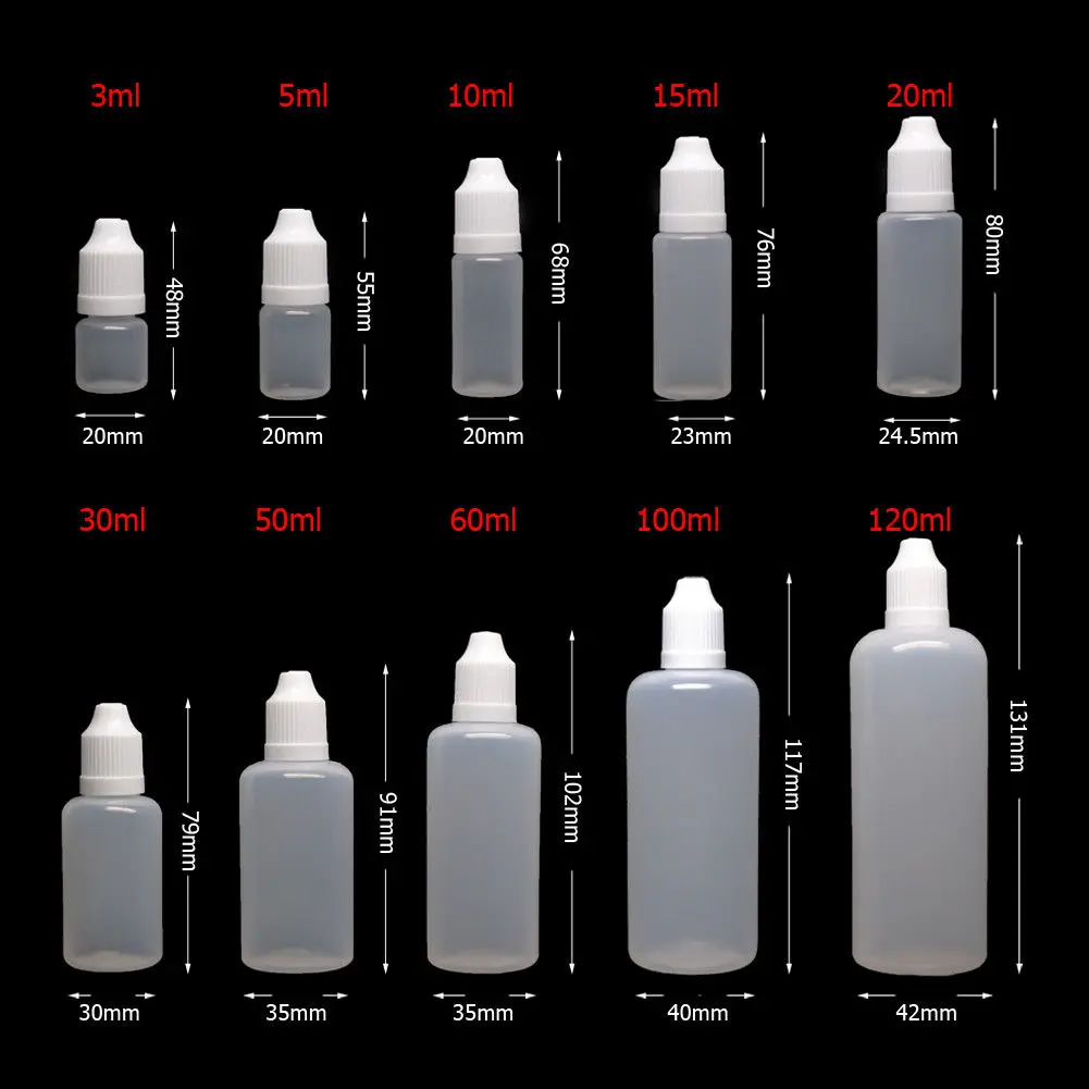 100pcs 3/5/10/15/20/30/50/100/ - Juice Bottle Dropper 评论和价格